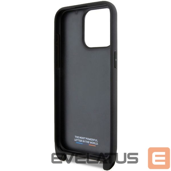 Back panel cover BMW BMW M Edition Carbon Stripe & Strap case for iPhone 15 Pro Max - black