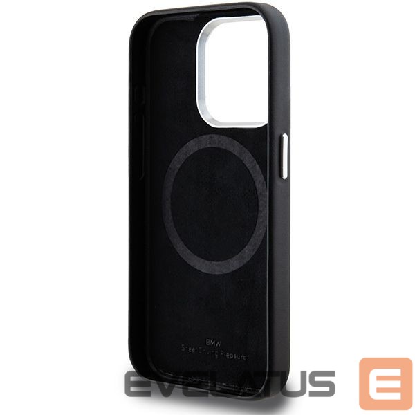 Back panel cover BMW BMW Signature Wrapped Metal MagSafe case for iPhone 15 Pro - black