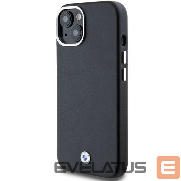 Back panel cover BMW BMW Signature Wrapped Metal MagSafe Case for iPhone 15/14/13 - Black