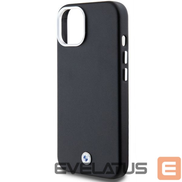 Back panel cover BMW BMW Signature Wrapped Metal MagSafe Case for iPhone 15/14/13 - Black