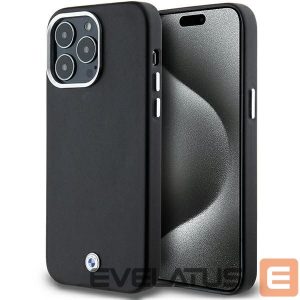 Back panel cover BMW  BMW Signature Wrapped Metal MagSafe case for iPhone 15 Pro Max - black 