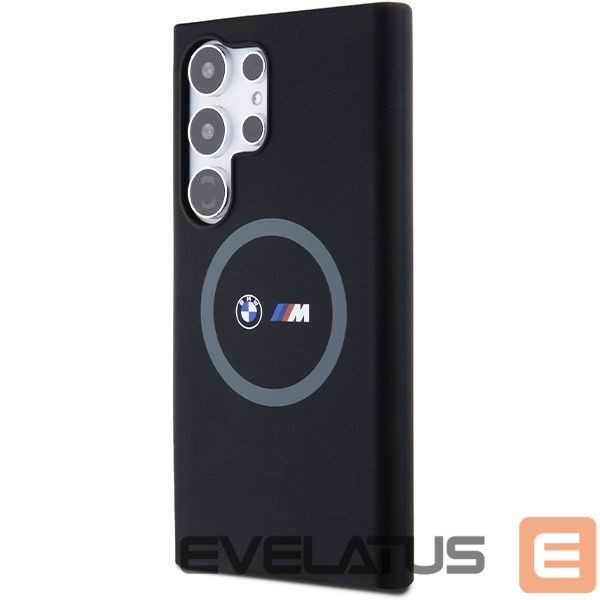 Back panel cover BMW BMW M Silicone Printed Ring MagSafe case for Samsung Galaxy S24 Ultra - black