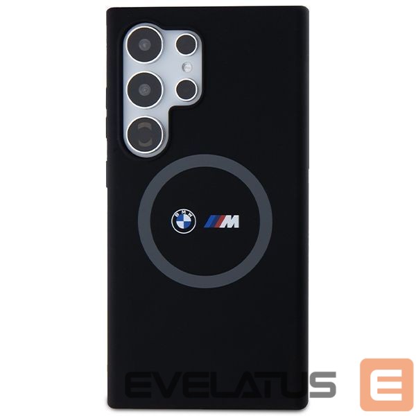 Back panel cover BMW BMW M Silicone Printed Ring MagSafe case for Samsung Galaxy S24 Ultra - black