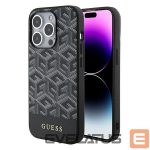 Back panel cover Guess  Guess GCube Stripes MagSafe case for iPhone 15 Pro Max - black 