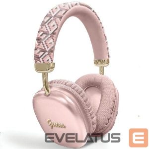 Back panel cover Guess  Guess GCube Metallic Script Logo Bluetooth on-ear headphones - pink 