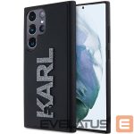 Back panel cover Karl Lagerfeld  Karl Lagerfeld 3D Rubber Glitter Logo case for Samsung Galaxy S23 Ultra - black 