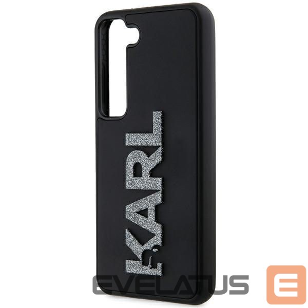Back panel cover Karl Lagerfeld Karl Lagerfeld 3D Rubber Glitter Logo case for Samsung Galaxy S23+ - black