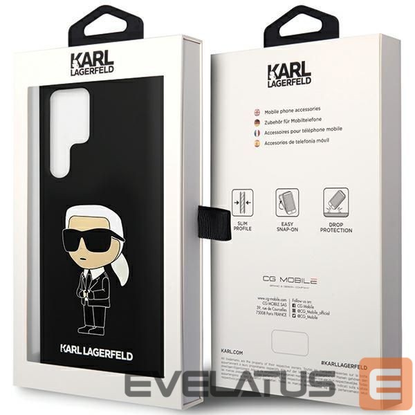 Back panel cover Karl Lagerfeld Karl Lagerfeld Silicone Ikonik case for Samsung Galaxy S24 Ultra - black