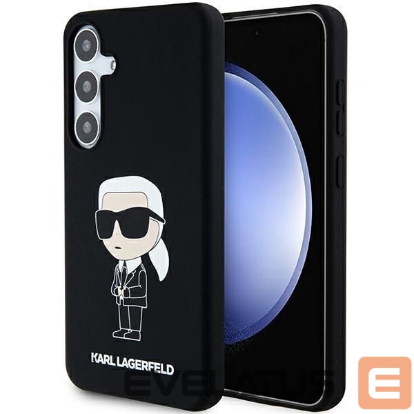 Back panel cover Karl Lagerfeld - Karl Lagerfeld Silicone Ikonik case for Samsung Galaxy S24 - black