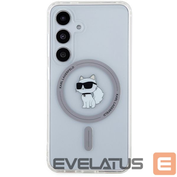 Back panel cover Karl Lagerfeld Karl Lagerfeld IML Choupette MagSafe case for Samsung Galaxy S24 - transparent