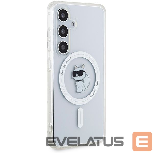 Back panel cover Karl Lagerfeld Karl Lagerfeld IML Choupette MagSafe case for Samsung Galaxy S24 - transparent