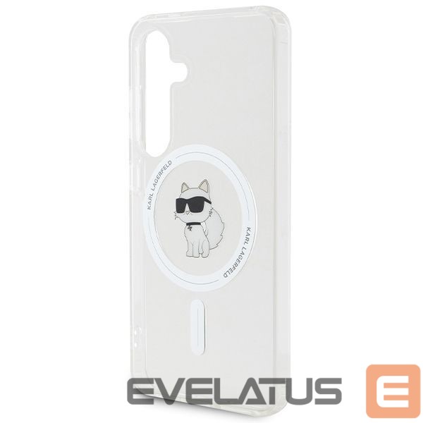 Back panel cover Karl Lagerfeld Karl Lagerfeld IML Choupette MagSafe case for Samsung Galaxy S24 - transparent