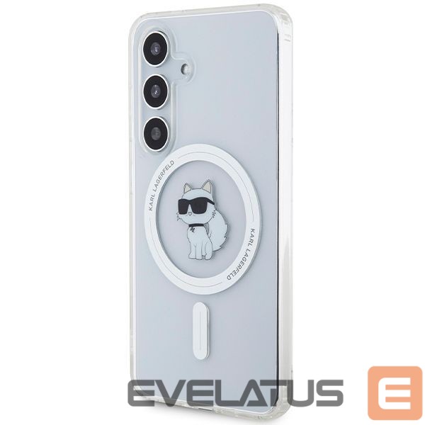 Back panel cover Karl Lagerfeld Karl Lagerfeld IML Choupette MagSafe case for Samsung Galaxy S24 - transparent