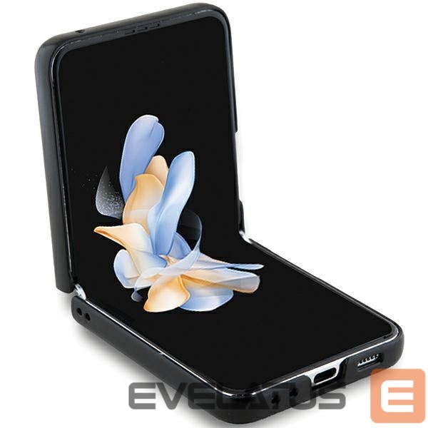Back panel cover Hello Kitty Hello Kitty Metal Logo Kitty Head case for Samsung Galaxy Z Flip 5 - black