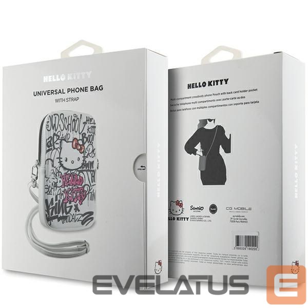 Back panel cover Hello Kitty Hello Kitty Graffiti Kitty Head bag - white