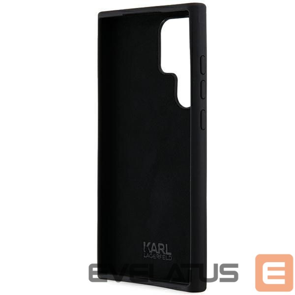 Back panel cover Karl Lagerfeld Karl Lagerfeld Silicone Ikonik Metal Pin case for Samsung Galaxy S23 Ultra - black