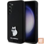 Back panel cover Karl Lagerfeld  Karl Lagerfeld Silicone Choupette Metal Pin case for Samsung Galaxy S23+ - black 