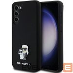Back panel cover Karl Lagerfeld  Karl Lagerfeld Silicone Karl&Choupette Metal Pin case for Samsung Galaxy S23+ - black 