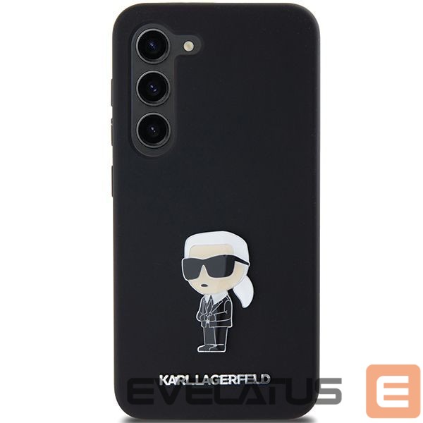 Back panel cover Karl Lagerfeld Karl Lagerfeld Silicone Ikonik Metal Pin case for Samsung Galaxy S23+ - black