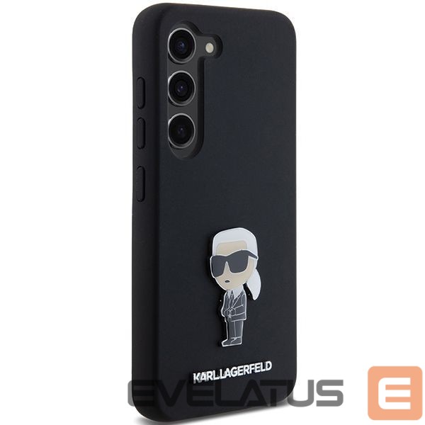 Back panel cover Karl Lagerfeld Karl Lagerfeld Silicone Ikonik Metal Pin case for Samsung Galaxy S23 - black