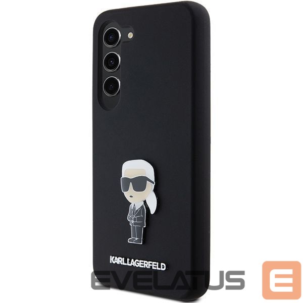 Back panel cover Karl Lagerfeld Karl Lagerfeld Silicone Ikonik Metal Pin case for Samsung Galaxy S23 - black