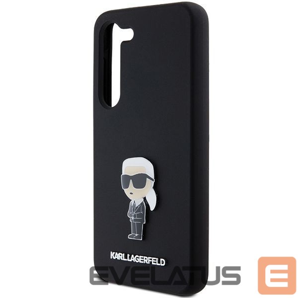 Back panel cover Karl Lagerfeld Karl Lagerfeld Silicone Ikonik Metal Pin case for Samsung Galaxy S23 - black