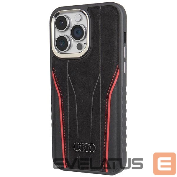 Other Phone Accessory Audi Audi Genuine Leather case with MagSafe for iPhone 15 Pro Max - black and red
