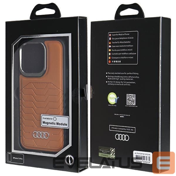 Other Phone Accessory Audi Audi Synthetic Leather case with MagSafe for iPhone 14 Pro - brown