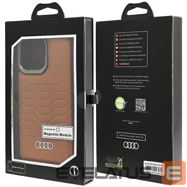 Other Phone Accessory Audi Audi Synthetic Leather case with MagSafe for iPhone 14 Pro Max - brown