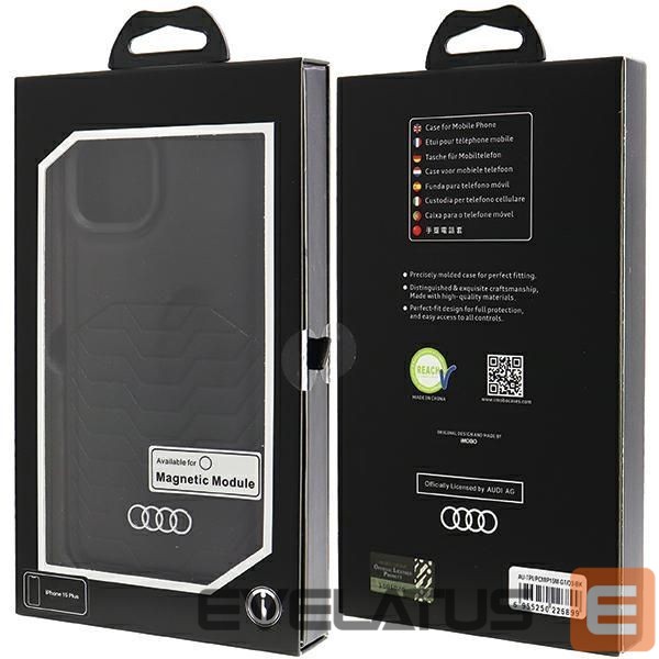 Other Phone Accessory Audi Audi Synthetic Leather Case with MagSafe for iPhone 15 Plus / 14 Plus - Black