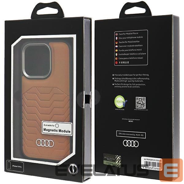 Other Phone Accessory Audi Audi Synthetic Leather case with MagSafe for iPhone 15 Pro - brown