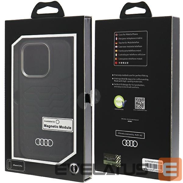 Other Phone Accessory Audi Audi Synthetic Leather case with MagSafe for iPhone 15 Pro - black