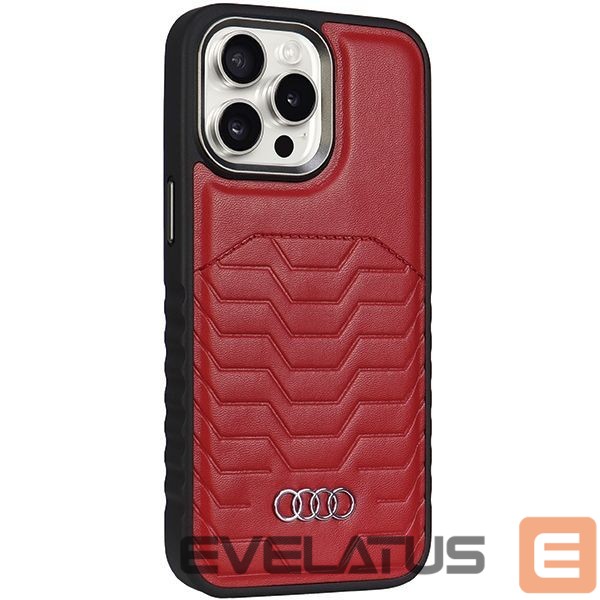 Other Phone Accessory Audi Audi Synthetic Leather case with MagSafe for iPhone 15 Pro - red