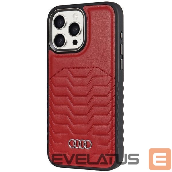 Other Phone Accessory Audi Audi Synthetic Leather case with MagSafe for iPhone 15 Pro - red