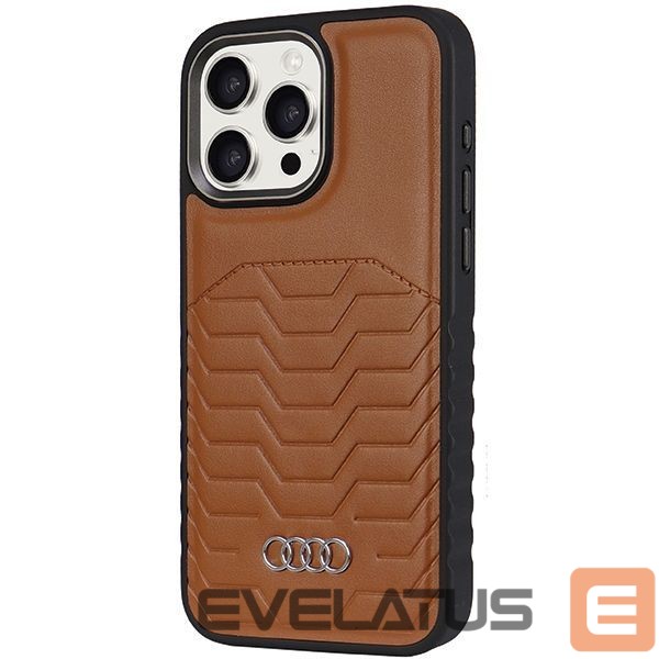 Other Phone Accessory Audi Audi Synthetic Leather case with MagSafe for iPhone 15 Pro Max - brown
