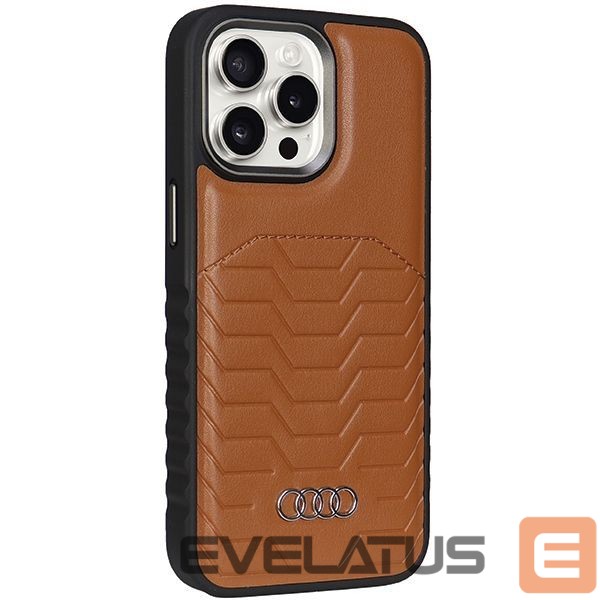 Other Phone Accessory Audi Audi Synthetic Leather case with MagSafe for iPhone 15 Pro Max - brown