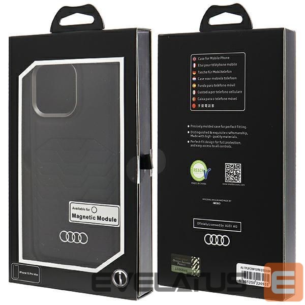 Other Phone Accessory Audi Audi Synthetic Leather case with MagSafe for iPhone 15 Pro Max - black