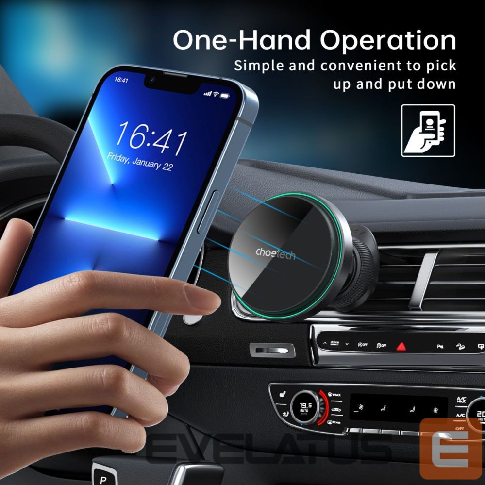 Other Phone Accessory Choetech Choetech T204-F magnetic car holder with 15W wireless charging - black