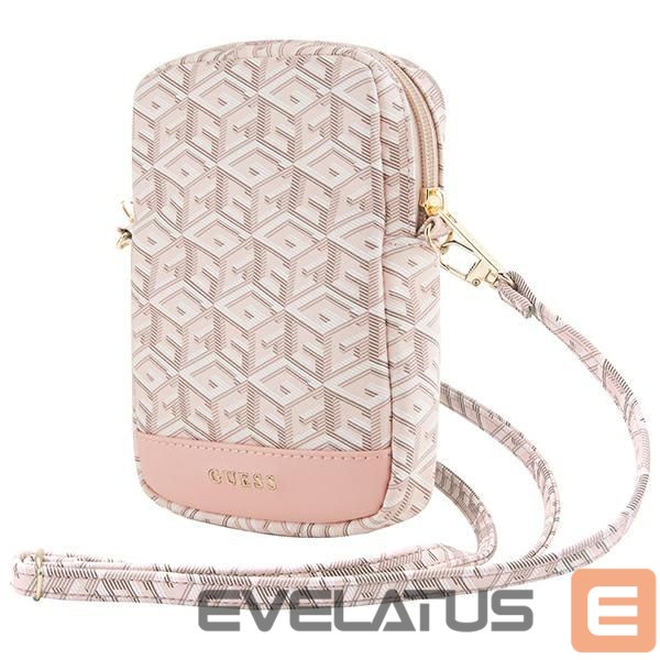 Other Phone Accessory Guess Guess Zip GCube Bottom Stripe phone bag - pink