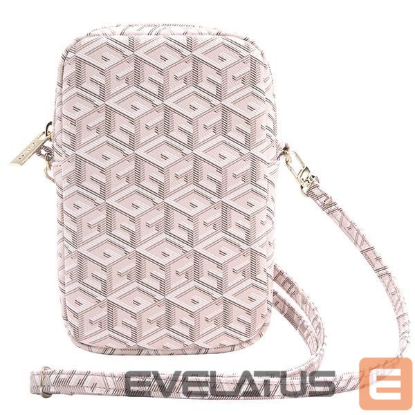 Other Phone Accessory Guess Guess Zip GCube Bottom Stripe phone bag - pink