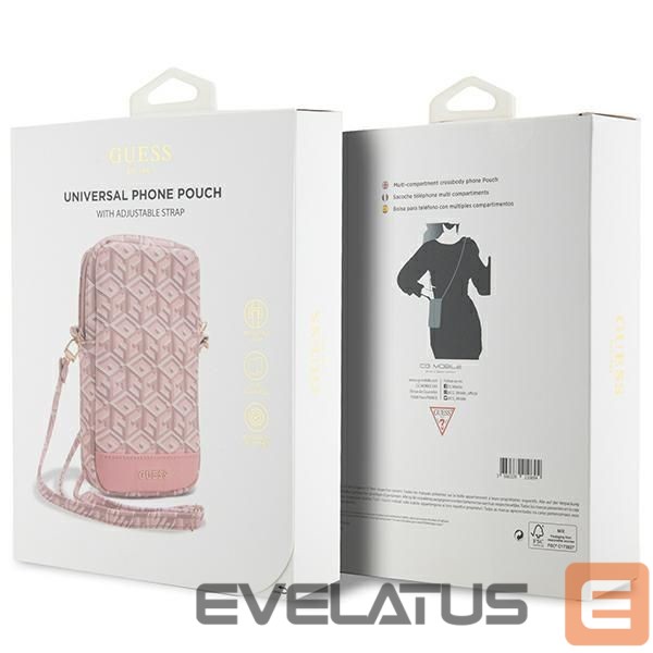Other Phone Accessory Guess Guess Zip GCube Bottom Stripe phone bag - pink