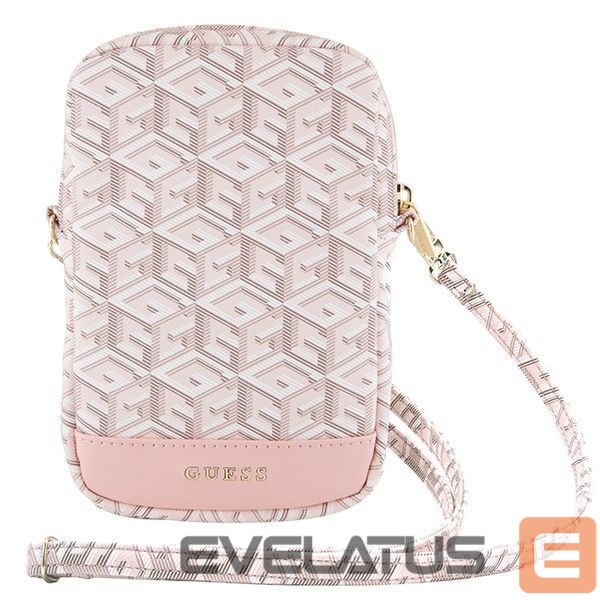 Other Phone Accessory Guess Guess Zip GCube Bottom Stripe phone bag - pink