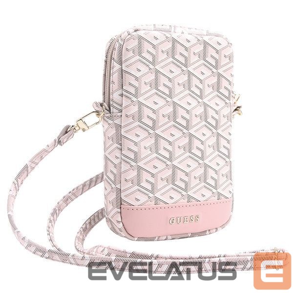 Other Phone Accessory Guess Guess Zip GCube Bottom Stripe phone bag - pink