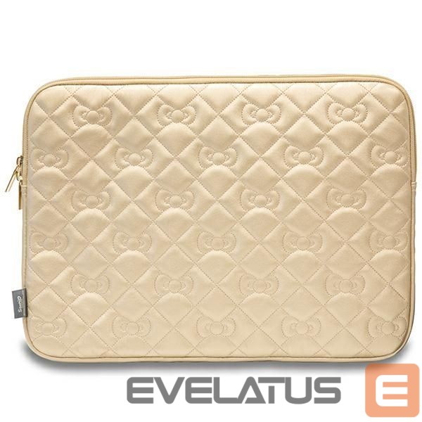 Other Phone Accessory Hello Kitty Hello Kitty Zip PU Quilted Bows case for a 14" laptop - gold