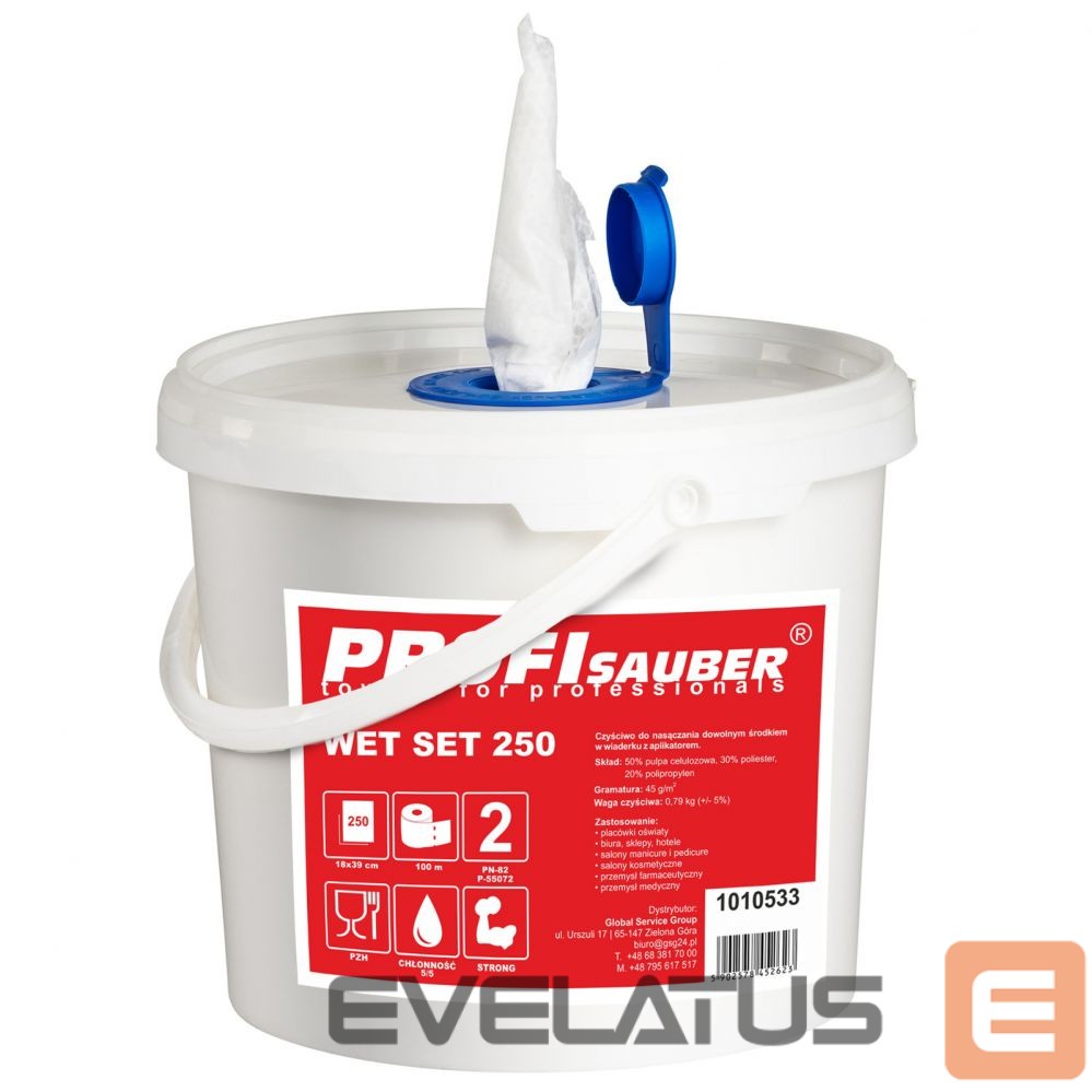 Other Phone Accessory Profi Sauber Cloths in a bucket with a soaking dispenser ProfiSauber WET SET 250