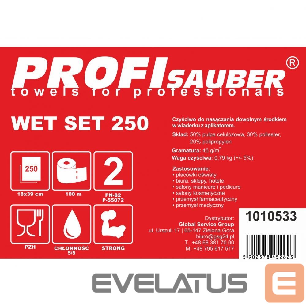 Other Phone Accessory Profi Sauber Cloths in a bucket with a soaking dispenser ProfiSauber WET SET 250