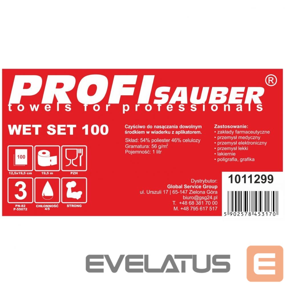 Other Phone Accessory Profi Sauber Cloths in a soaking bucket with a ProfiSauber WET SET 100 dispenser