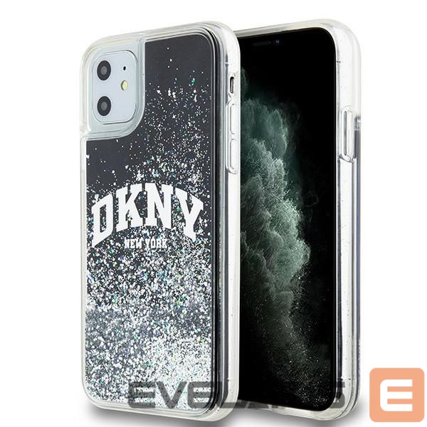 Back panel cover DKNY DKNY Liquid Glitter Big Logo case for iPhone 11 / Xr - black