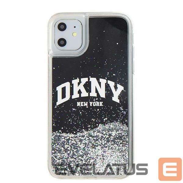 Back panel cover DKNY DKNY Liquid Glitter Big Logo case for iPhone 11 / Xr - black