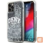 Back panel cover DKNY  DKNY Liquid Glitter Big Logo iPhone 12 Pro/12 Case - Black 